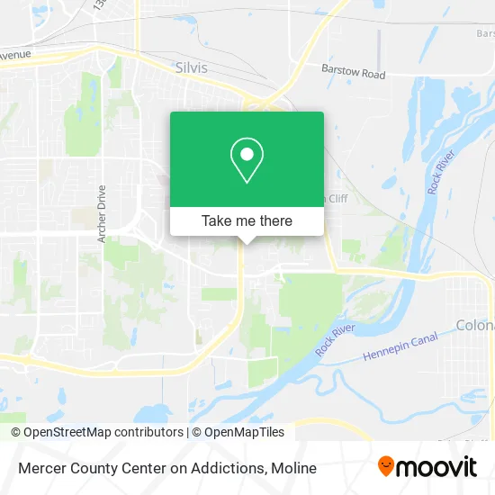 Mercer County Center on Addictions map