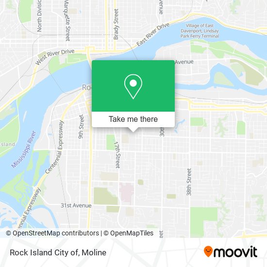 Rock Island City of map