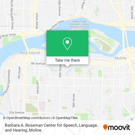 Barbara A. Roseman Center for Speech, Language, and Hearing map