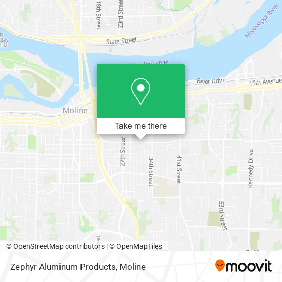 Zephyr Aluminum Products map