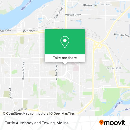 Mapa de Tuttle Autobody and Towing