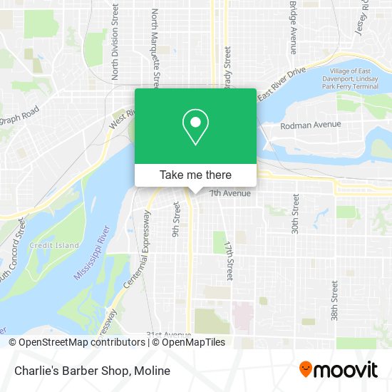 Charlie's Barber Shop map