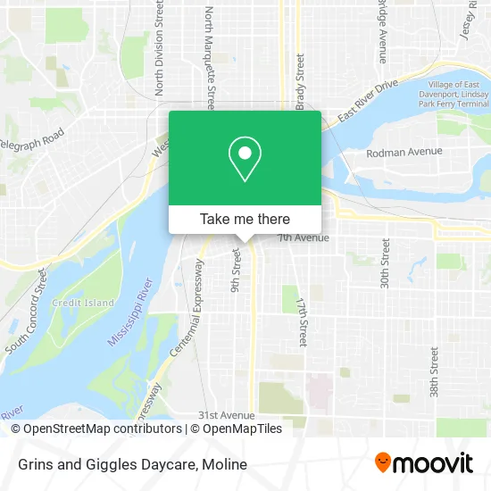 Mapa de Grins and Giggles Daycare