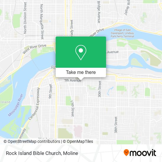 Rock Island Bible Church map