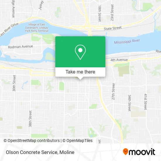Olson Concrete Service map