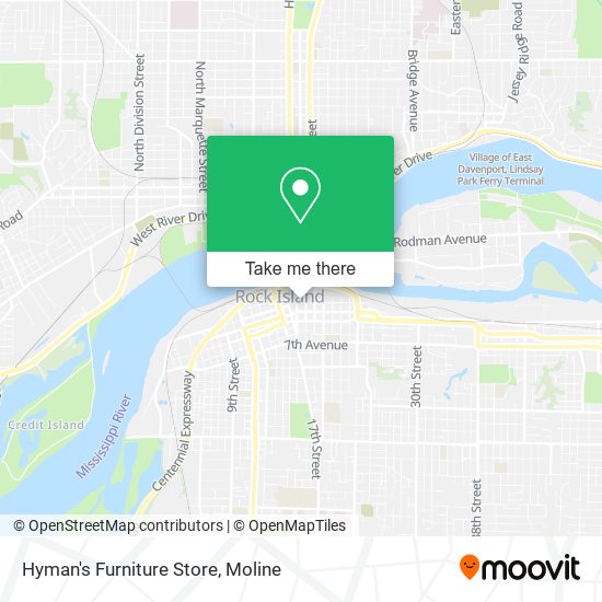 Hyman's Furniture Store map