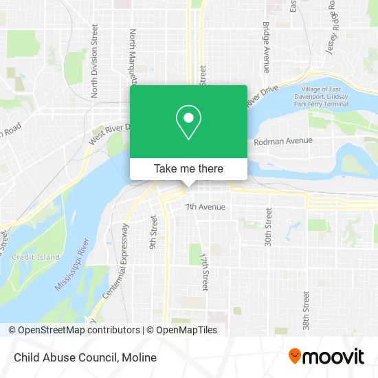 Child Abuse Council map