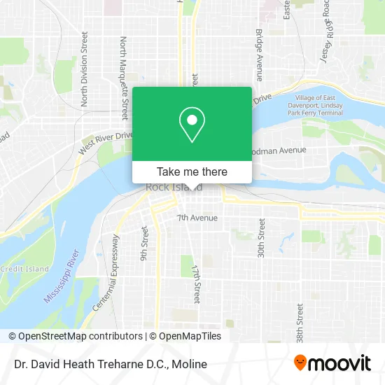 Dr. David Heath Treharne D.C. map