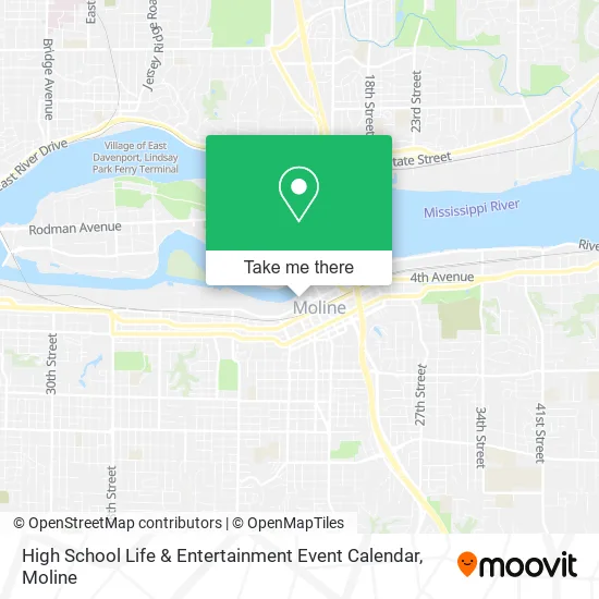 High School Life & Entertainment Event Calendar map