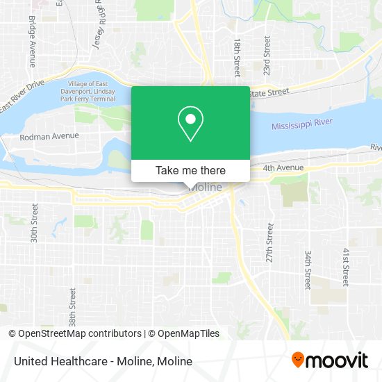 United Healthcare - Moline map