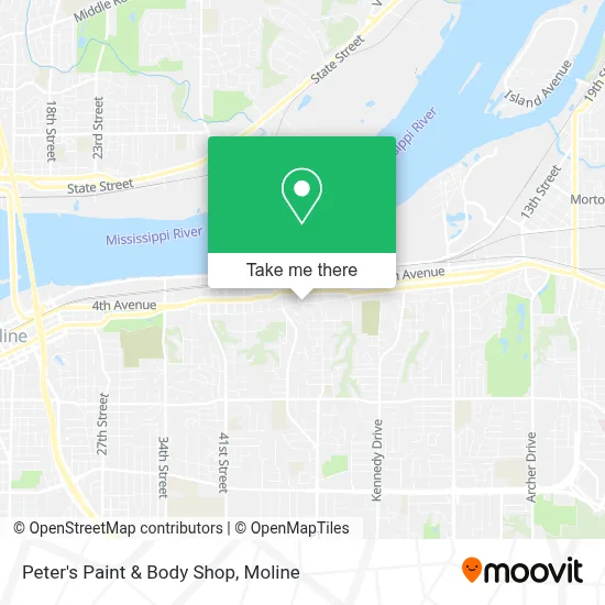 Peter's Paint & Body Shop map