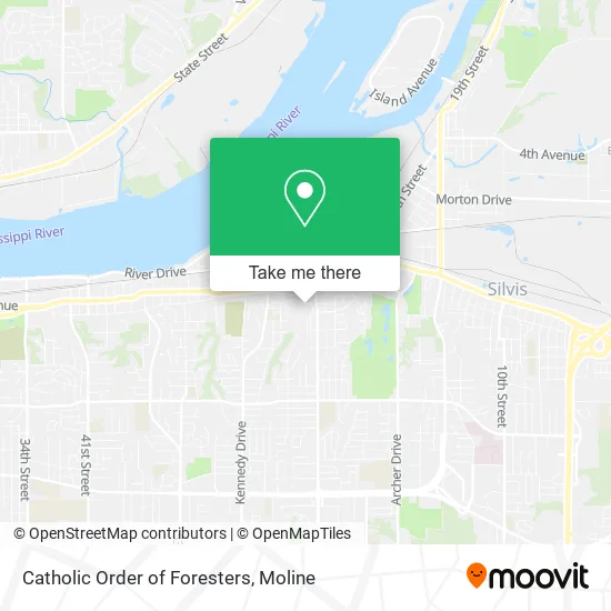 Catholic Order of Foresters map