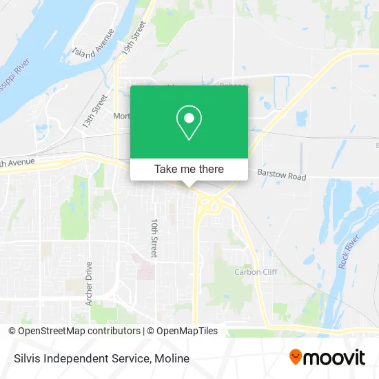 Silvis Independent Service map