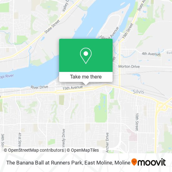 Mapa de The Banana Ball at Runners Park, East Moline