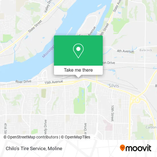 Chilo's Tire Service map
