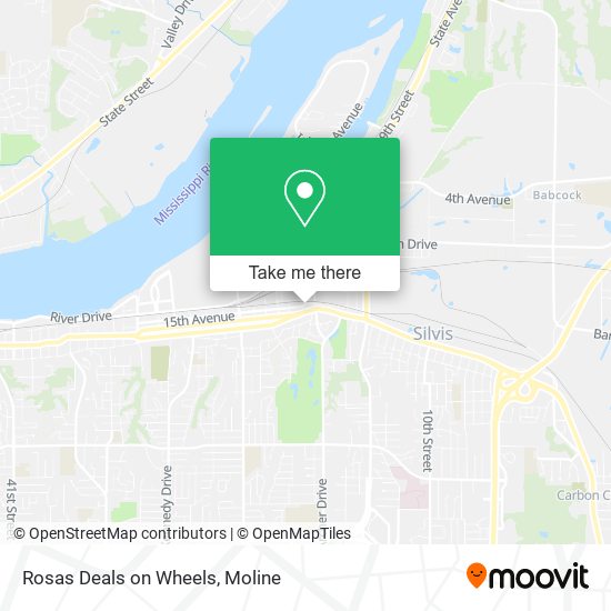 Rosas Deals on Wheels map