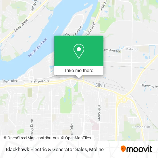 Blackhawk Electric & Generator Sales map