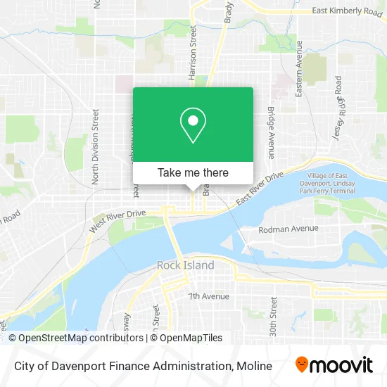 City of Davenport Finance Administration map