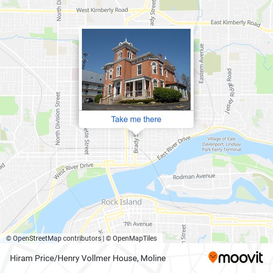 Mapa de Hiram Price / Henry Vollmer House