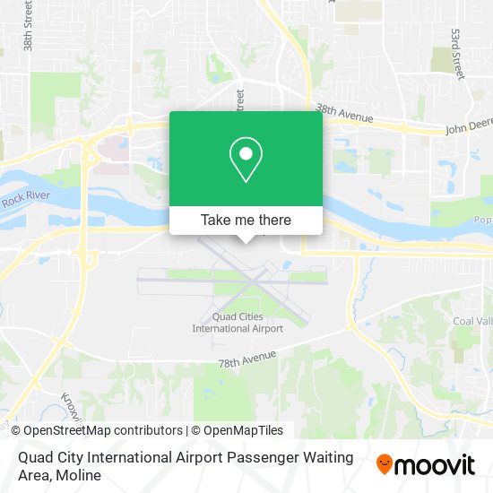 Quad City International Airport Passenger Waiting Area map