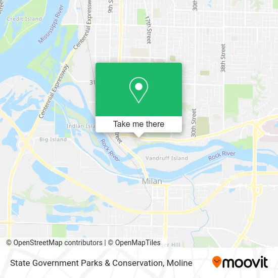 State Government Parks & Conservation map