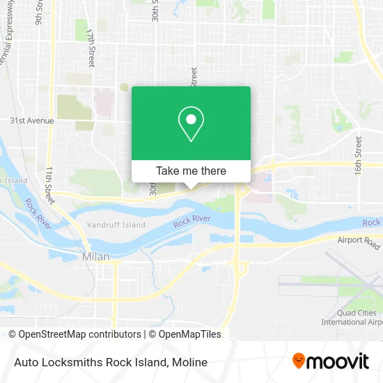 Auto Locksmiths Rock Island map