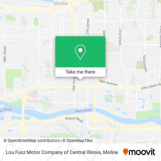Lou Fusz Motor Company of Central Illinois map