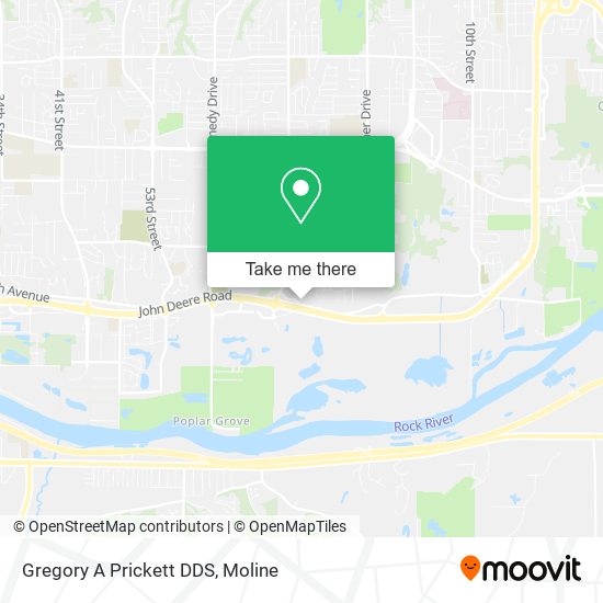 Gregory A Prickett DDS map