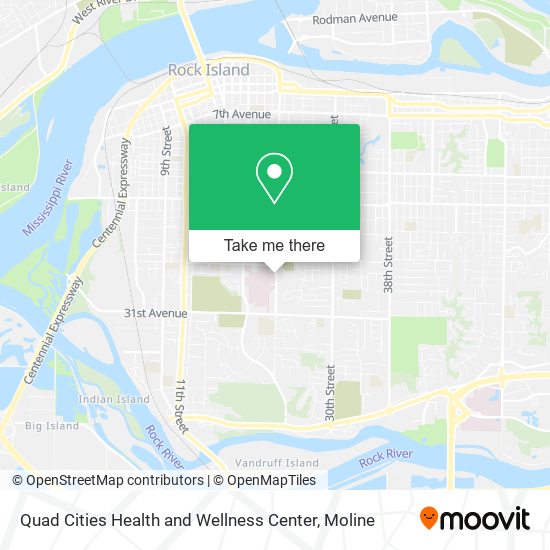 Quad Cities Health and Wellness Center map