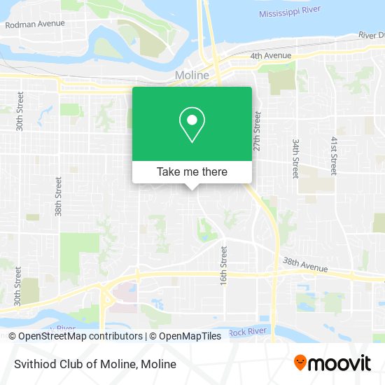 Svithiod Club of Moline map