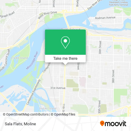 Sala Flats map