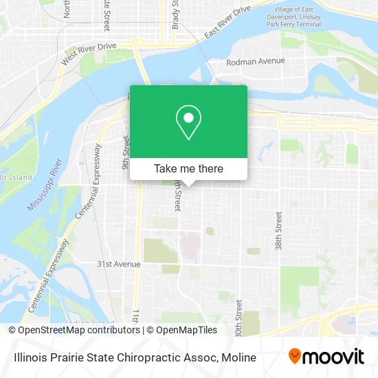 Illinois Prairie State Chiropractic Assoc map