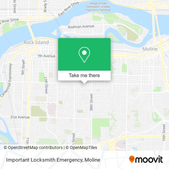 Mapa de Important Locksmith Emergency