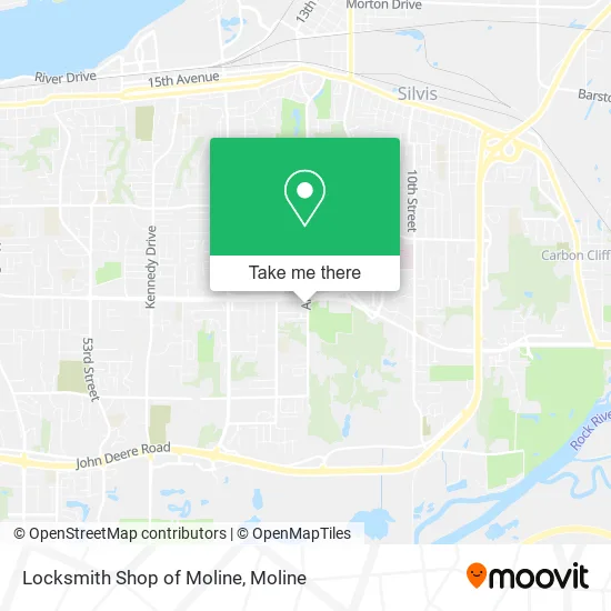 Locksmith Shop of Moline map