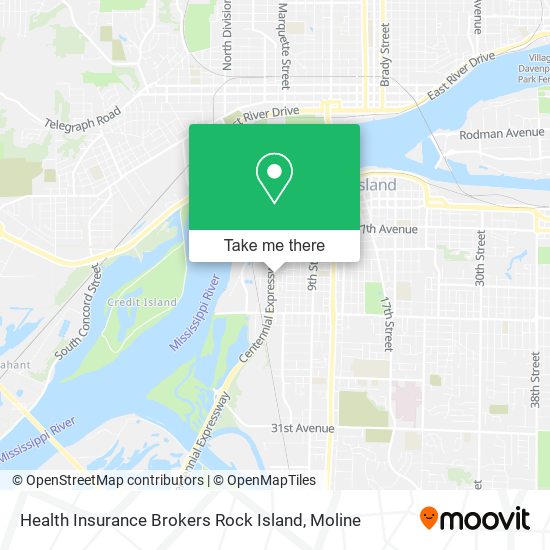 Health Insurance Brokers Rock Island map