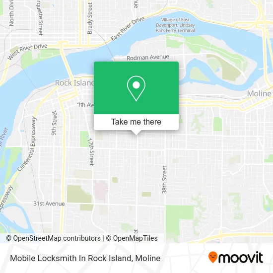 Mobile Locksmith In Rock Island map