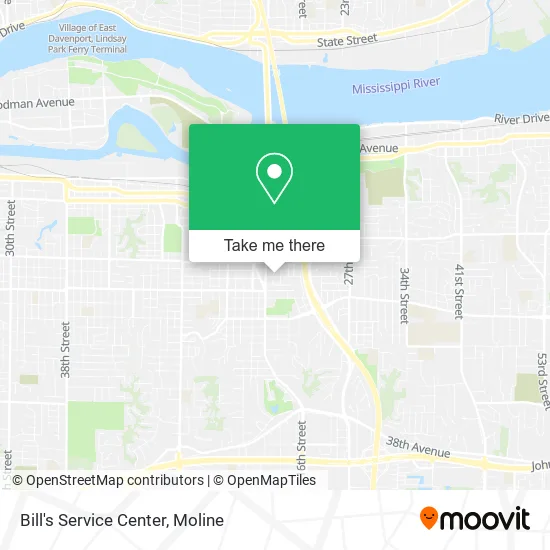 Bill's Service Center map