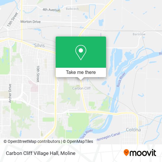 Carbon Cliff Village Hall map
