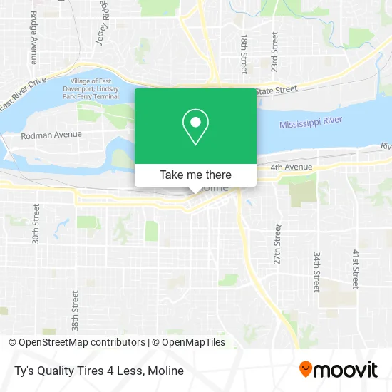 Mapa de Ty's Quality Tires 4 Less