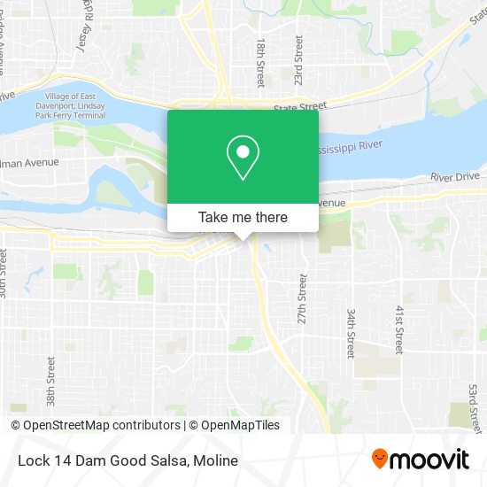 Mapa de Lock 14 Dam Good Salsa