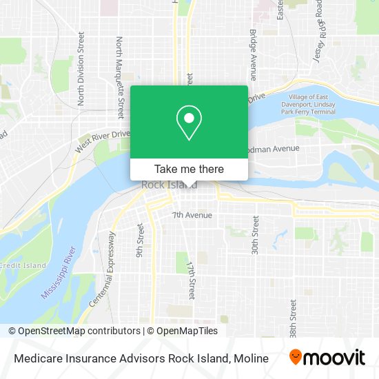 Medicare Insurance Advisors Rock Island map