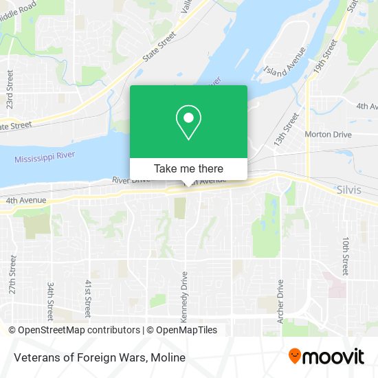 Veterans of Foreign Wars map