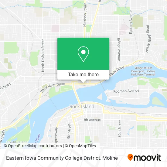 Eastern Iowa Community College District map