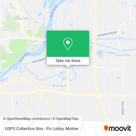 USPS Collection Box - Po Lobby map