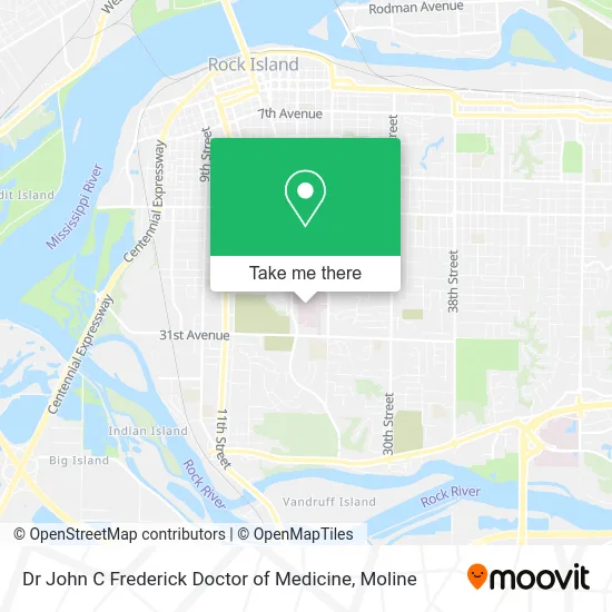 Dr John C Frederick Doctor of Medicine map