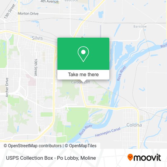 USPS Collection Box - Po Lobby map