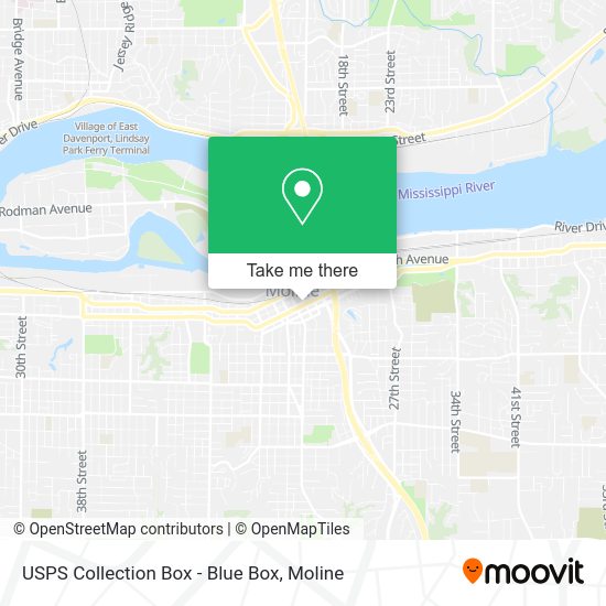 USPS Collection Box - Blue Box map