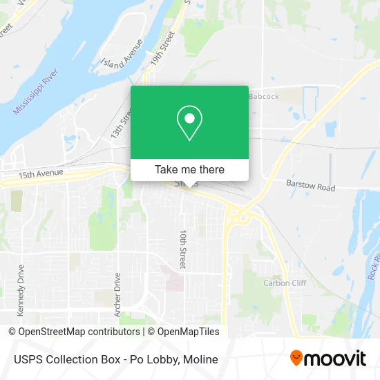 USPS Collection Box - Po Lobby map