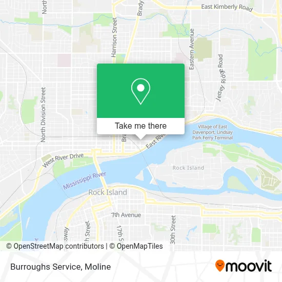 Burroughs Service map