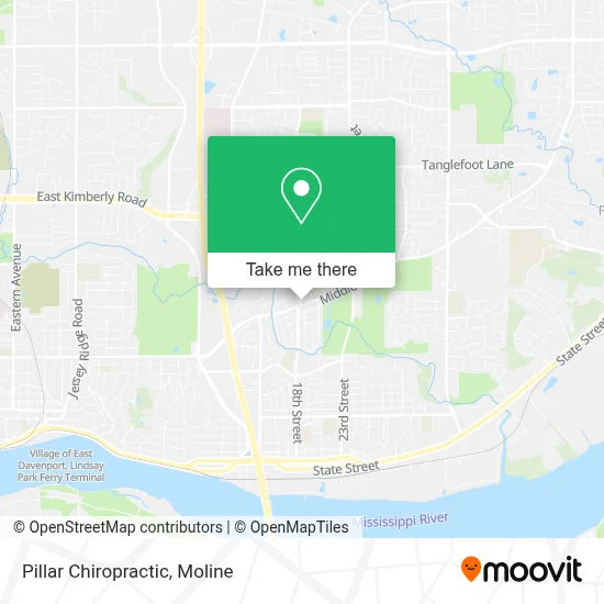 Pillar Chiropractic map